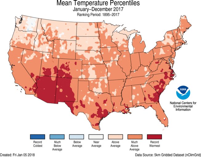 NOAA (@noaa) on Twitter photo JUST IN: 2017 was 3rd warmest year on record for contig USA per <a href="/NOAANCEIclimate/">Auto Detailing</a> bit.ly/2qEwre7 #StateOfClimate JUST IN: 2017 was 3rd warmest year on record for contig USA per <a href="/NOAANCEIclimate/">Auto Detailing</a> bit.ly/2qEwre7 #StateOfClimate