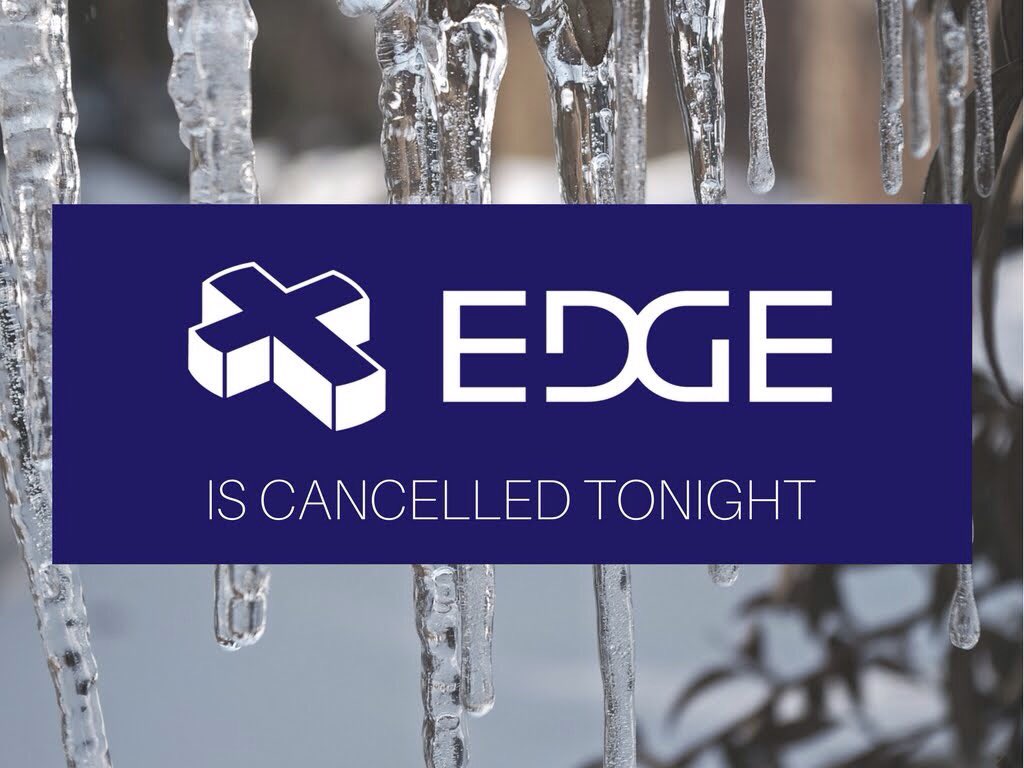 SJCMYM's tweet photo. Due to inclement weather, Edge is cancelled tonight. Our team looks forward to seeing everyone again on the 22nd! Stay safe and warm! ❄️☃️🌬 https://t.co/QQ2iptPSAf