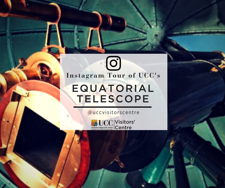 UCCVisit's tweet photo. Make sure to follow us on Instagram to check out UCC Crawford Observatory's Equatorial Telescope today @uccvisitorscentre! #UCC #UCCPhysics #astronomy https://t.co/c3wZxXyL7h