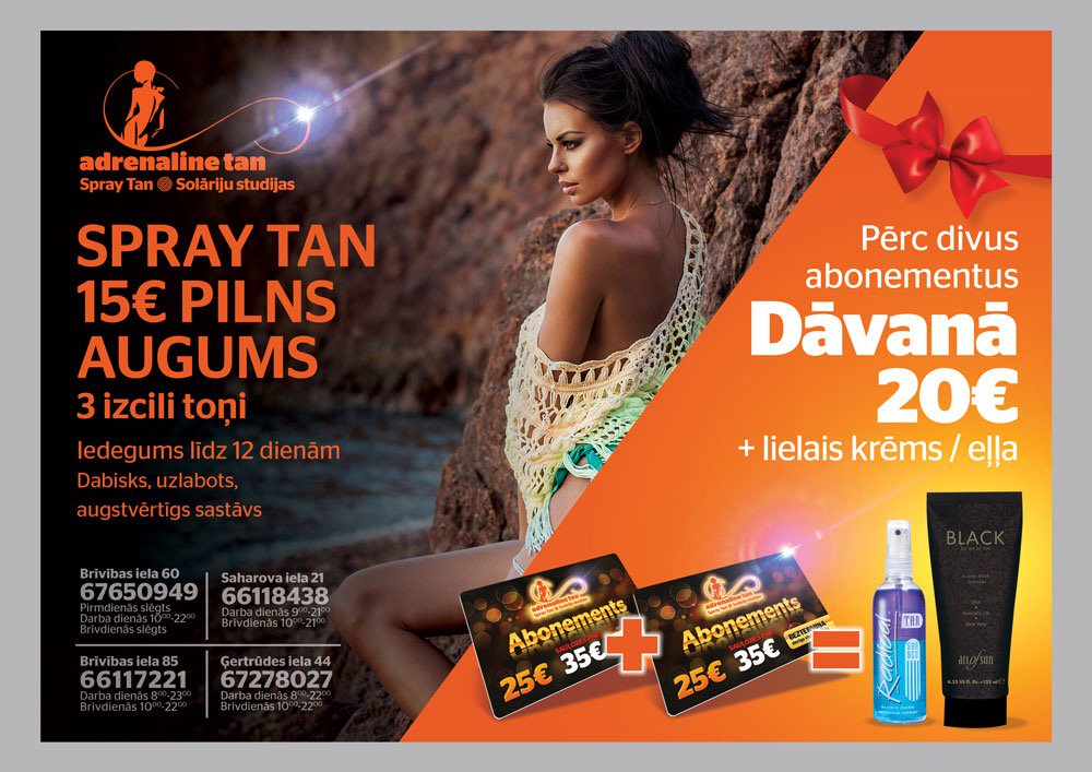 Saulainā un dzestrā dienā❄️vislabāk sevi iepriecināt ar siltu sauļošanās seansu vai fantastisko SPRAY TAN 💯