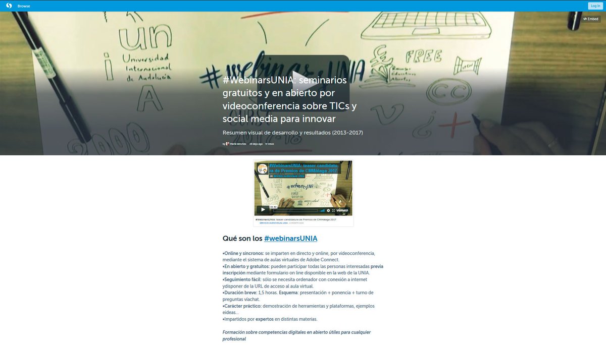 ¿Quieres conocer cómo fueron los #webinarsUNIA de <a href="/uniainnova/">UNIA Área Innovación</a> <a href="/uniauniversidad/">Universidad Intern. de Andalucía</a> de 2017, Premiados por el <a href="/CMMalaga/">Club de Marketing Málaga</a>? Informe interactivo y multimedia vía Storify aquí: storify.com/cibermarikiya/… (más info en este post: cibermarikiya.com/haciendo-balan…)