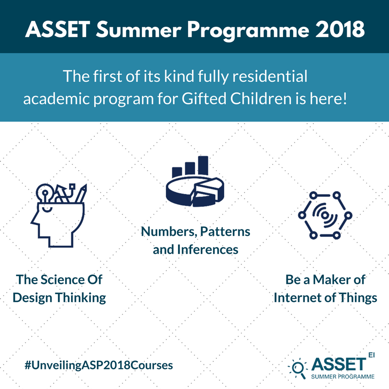 eistudy1's tweet photo. Presenting #ASSETSummerProgramme (ASP), a first of its kind, fully residential academic program for Gifted Children. 
Here's a snapshot of the courses that we have crafted for our young geniuses this year. To learn more, please visit- https://t.co/JT5hC4zacc
#edchat https://t.co/JOyc95boPQ