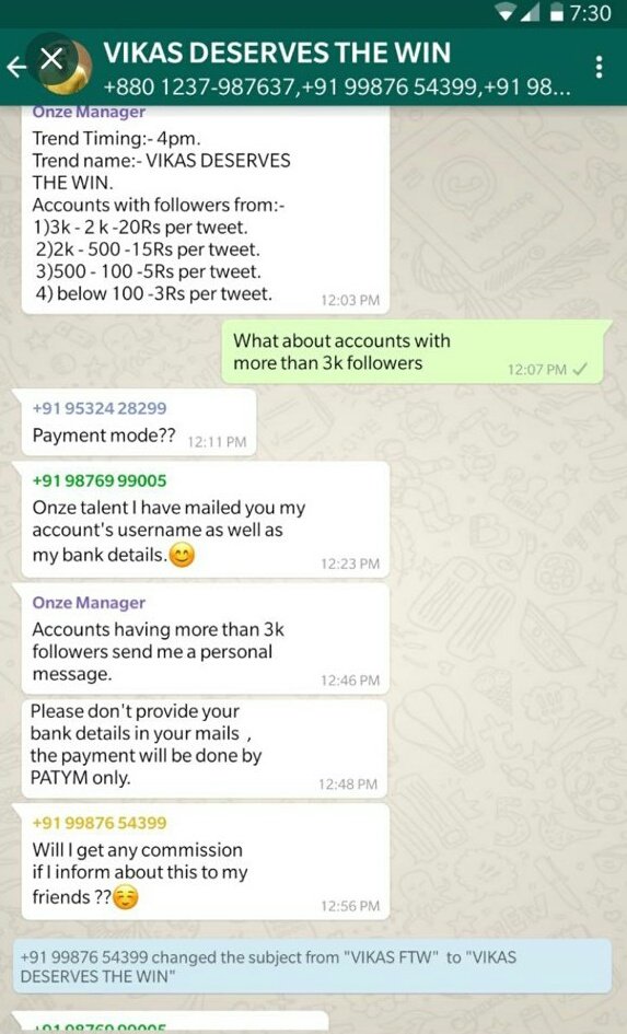 _biggbossfc's tweet photo. What's happening!
#VikasPR Paying Agencies &amp; Peoples for trends, Polls, Votings
Proof is here👇

@toitv @PinkvillaTelly @bollywood_life @BollySpy @BOCLive @MissMalini @TheRealityShows @BiggBossNewz @tellychakkar  @ieEntertainment @EndemolShineIND @rajcheerfull
#BB11 #BiggBoss11 https://t.co/PMDUseQlwV