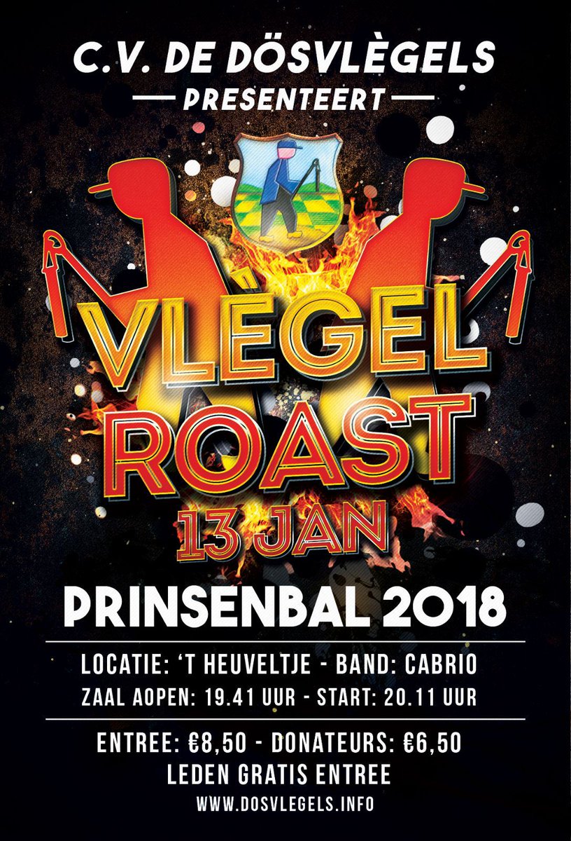 Wie o Wie wordt de nieuwe Prins van het Vlègeldarp? Tijdens de pronkzitting op 13 januari 2018 zal hij samen met zijn gevolg onthuld worden.