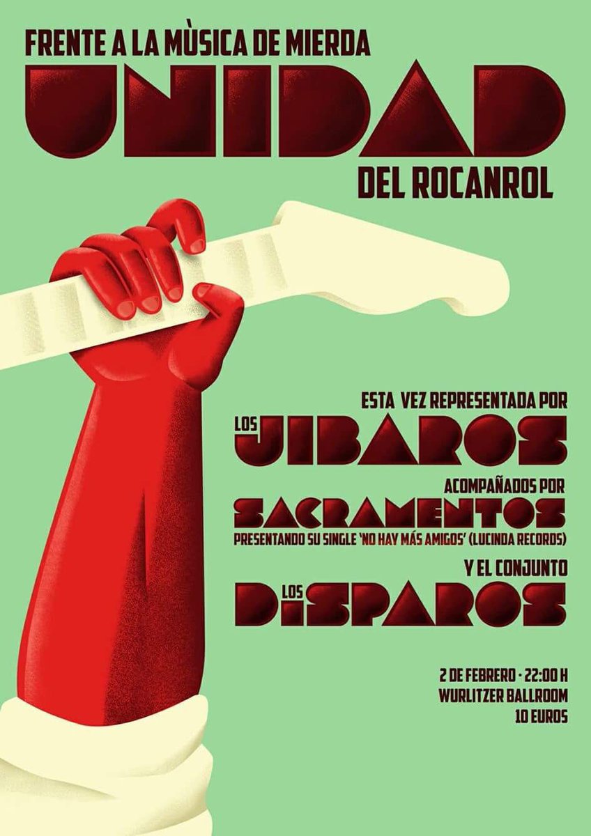 Sacramentos volvemos a Madrid para presentar nuestro nuevo single!!!
Próximo viernes 2 de febrero en <a href="/wurlitzerballro/">Wurlitzer Ballroom</a> junto a <a href="/jibarosband/">Jíbaros</a> y <a href="/losdisparos/">Los Disparos</a> !!
Allí nos vemos!