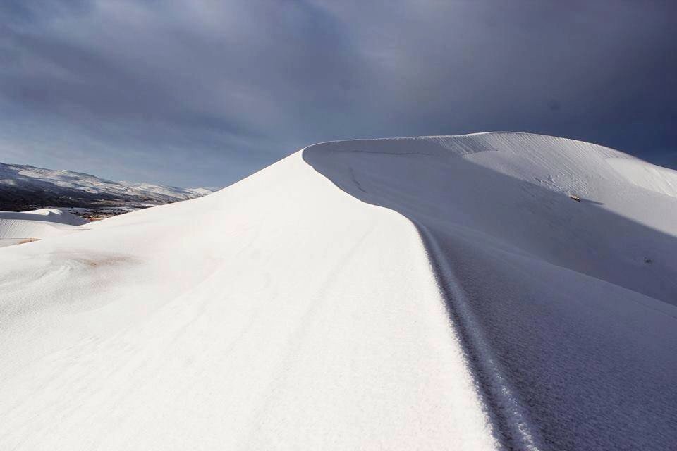 Gs_Dz16's tweet photo. Neige au Sahara Algérien ce matin a Ain safra
الكثبان الثلجية اليوم في صحراء النعامة   #Algeria #الجزائر https://t.co/XsAQcNDQiL