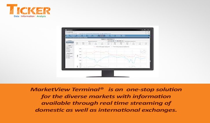 Tickermarket's tweet photo. #MarketViewTerminal is an one-stop solution for the diverse markets of information available through real time streaming of #domestic as well as #international #exchanges. https://t.co/cplalTXPWV