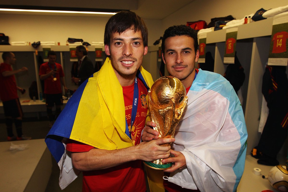 Image result for pedro wins world cup with spain