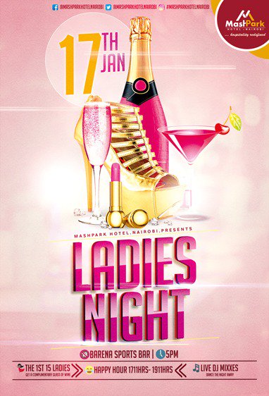 MASHPARKHOTEL1's tweet photo. #LadiesNight on 17th January 2018 @MASHPARKHOTEL1 . Mark your calendars. https://t.co/m52ZvbPQJ9