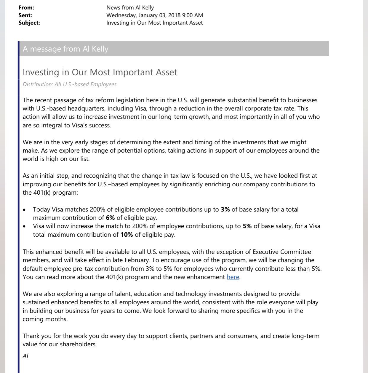kayla-tausche-on-twitter-news-visa-to-hike-401k-match-program-in-response-to-new-tax-law-per-memo-below-obtained-by-cnbc-spokesperson-says-change-will-be-permanent-and-company-is
