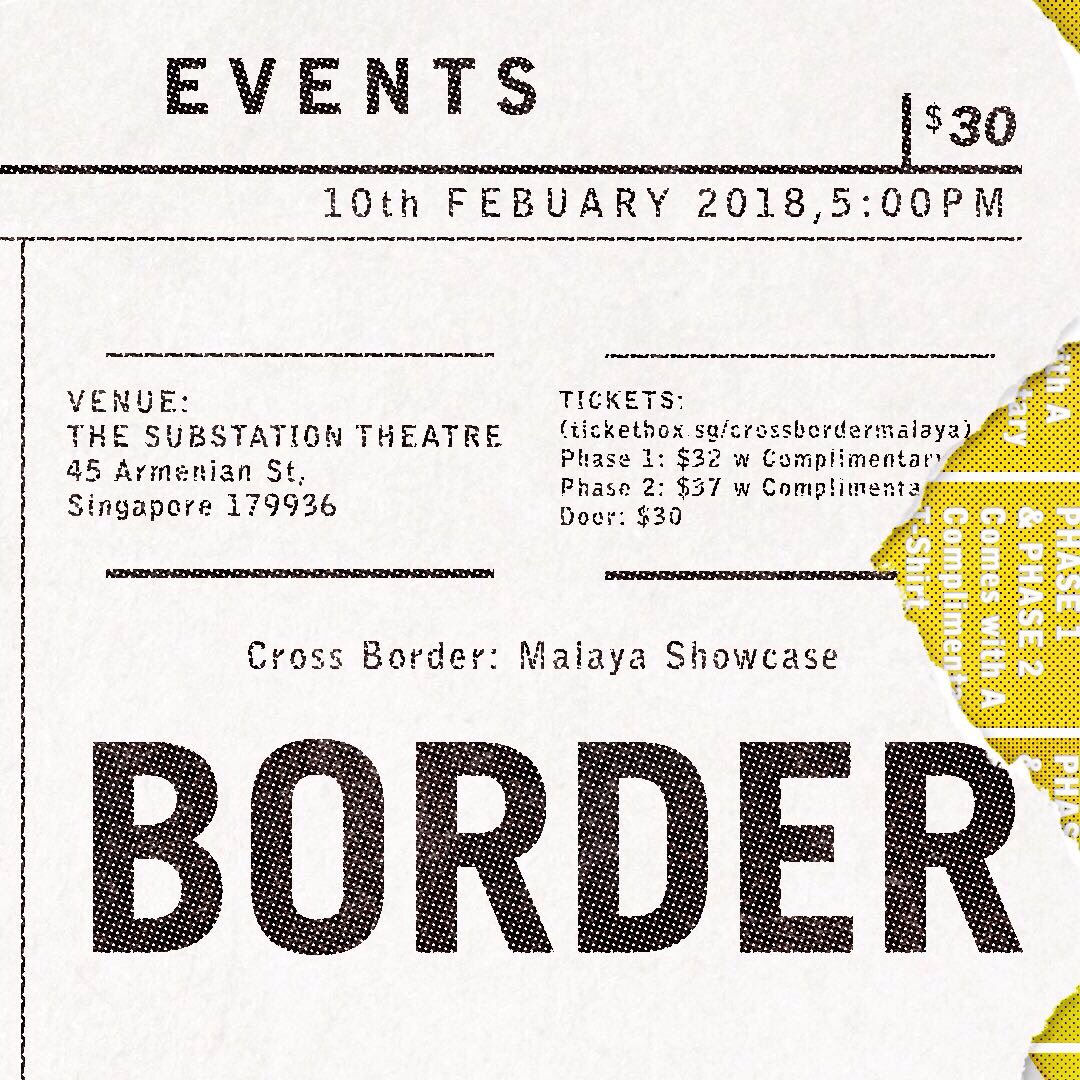 CROSSBORDER MALAYA 2018. Feels incredible to back on home soil. We're on the bill with Causeway geniuses @mutesitemy, Nirmala, <a href="/trifectarium/">王 TRIFECTA</a> as well as home-grown giants @amateurtakescontrol and <a href="/thepsalms_sg/">THE PSALMS</a>. Get your tickets at ticketbox.sg/crossbordermal…! 🇸🇬 🇲🇾