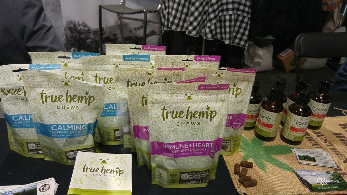PAHemp's tweet photo. Thanks to our friends at True Hemp for sending us their pet products for our display at the PA Farm Show :) #truehemp #truehempchews https://t.co/a92WokSRa0