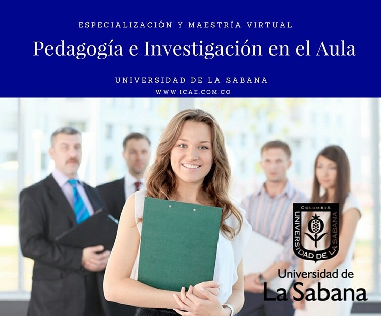 ICAECARIBE's tweet photo. Especialización y Maestría Virtual en Pedagogía e Investigación en el Aula #icae #maestrias #dobletitulo #Colombia #FelizLunes #2018 https://t.co/U58D1ZRgm2