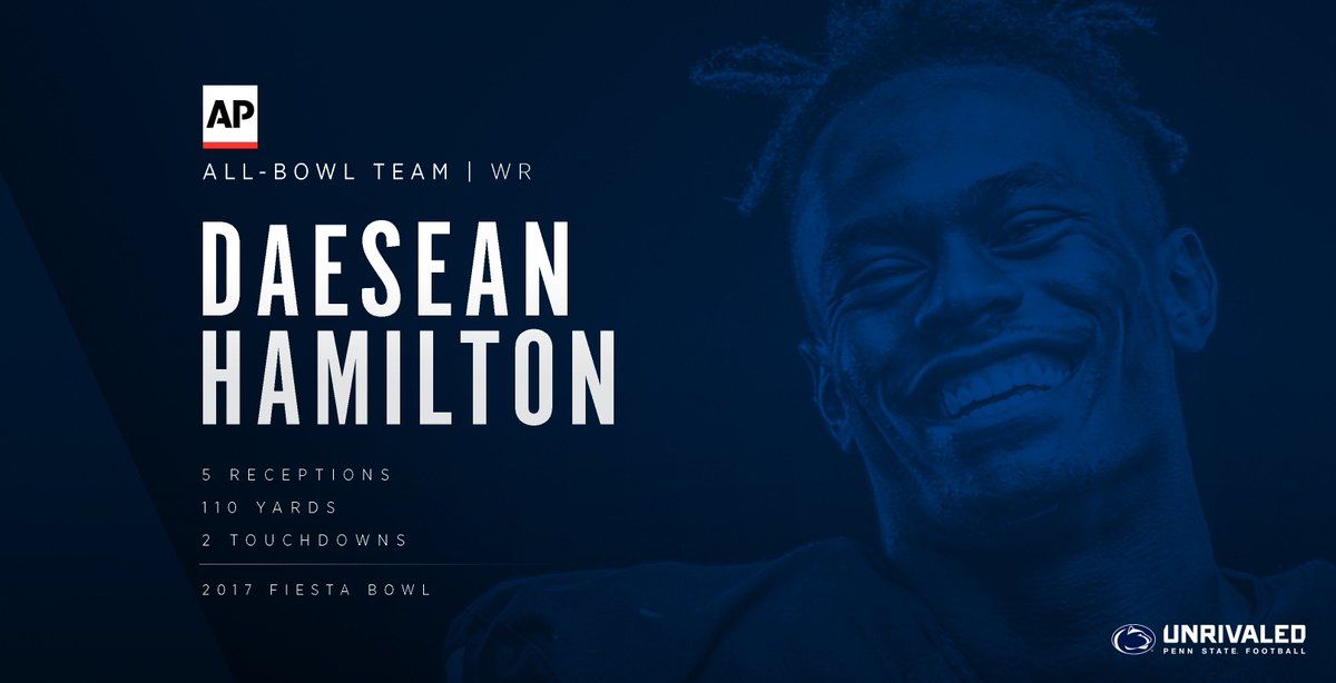PennStateFball's tweet photo. WR @SkeeterMills__ has been named to the @AP All-Bowl Team for his impressive performance in the 35-28 #FiestaBowl victory over Washington! 👏

#WeAre https://t.co/dSgDUqgWwh