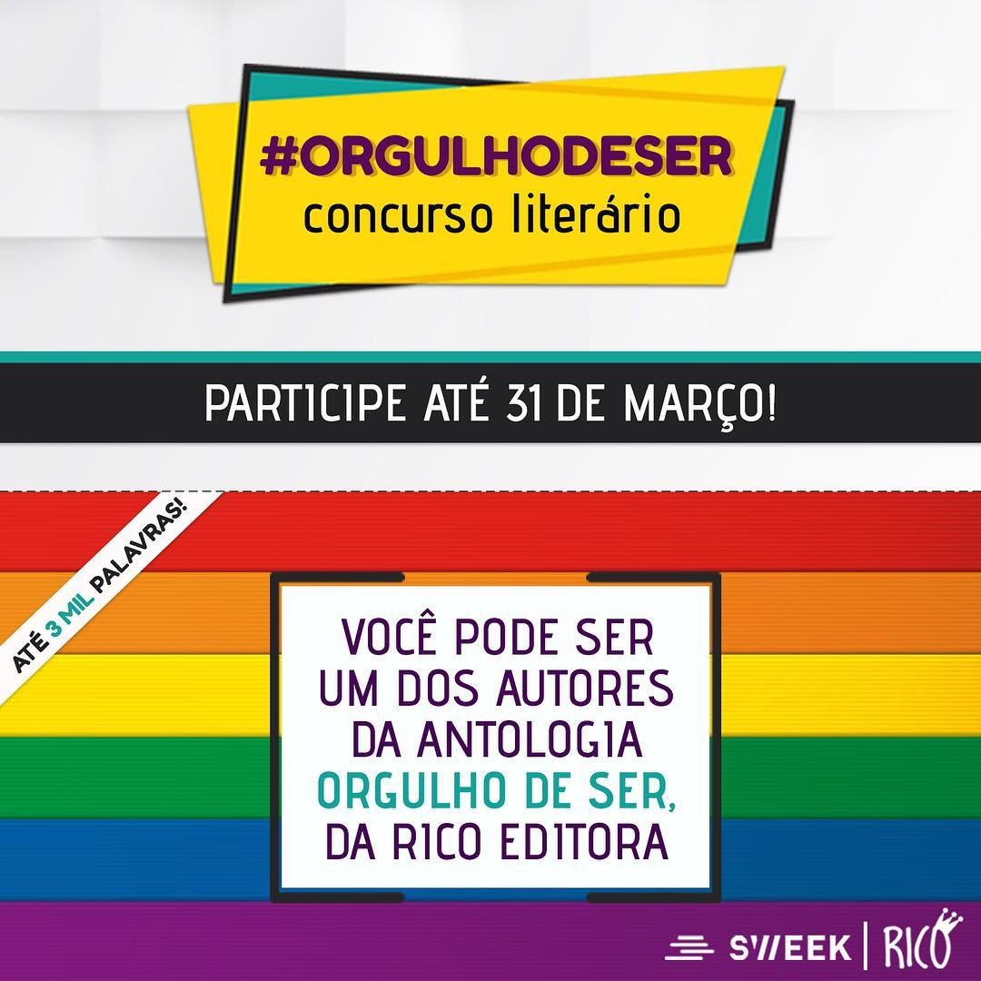 tadeu_ramos's tweet photo. Participe do concurso literário OrgulhodeSer, realizado pela #ricoeditora em parceria com @sweekbrasil e a @thatimachado.

🌈Saiba mais  - https://t.co/PKdsO2YJPE https://t.co/e1xLYtaquK