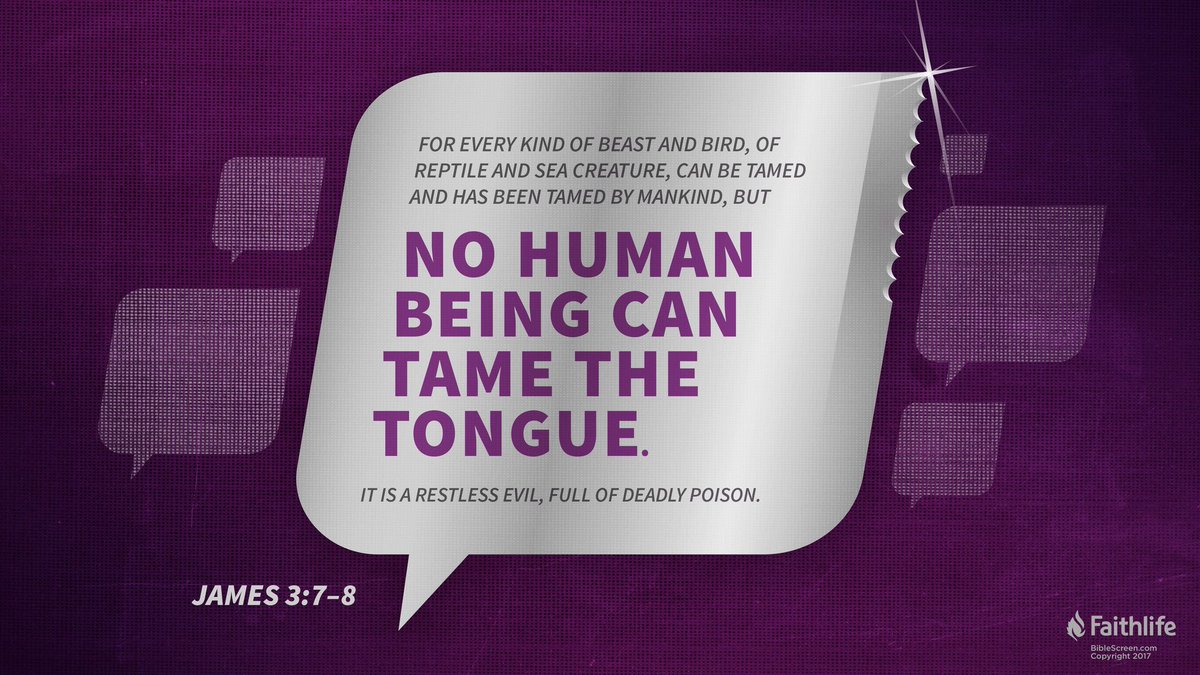 I'm reading James 3:7–8 biblia.com/verseoftheday/… via <a href="/Verbum/">Verbum</a>