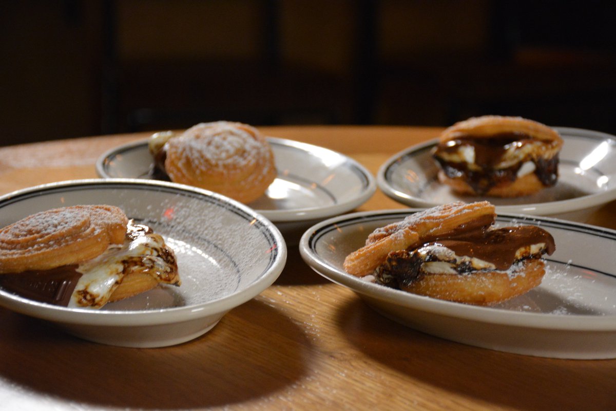 deniseswidey's tweet photo. Exploring trendy NYC desserts is the mission for @foodflirts on tomorrow's @RachaelRayShows, so of course they loved learning all about making churro s'mores w/ @MarcVidalChef @boquerianyc and then chatting about it with @rachaelray back at her studio! https://t.co/lgBBlEpm4z