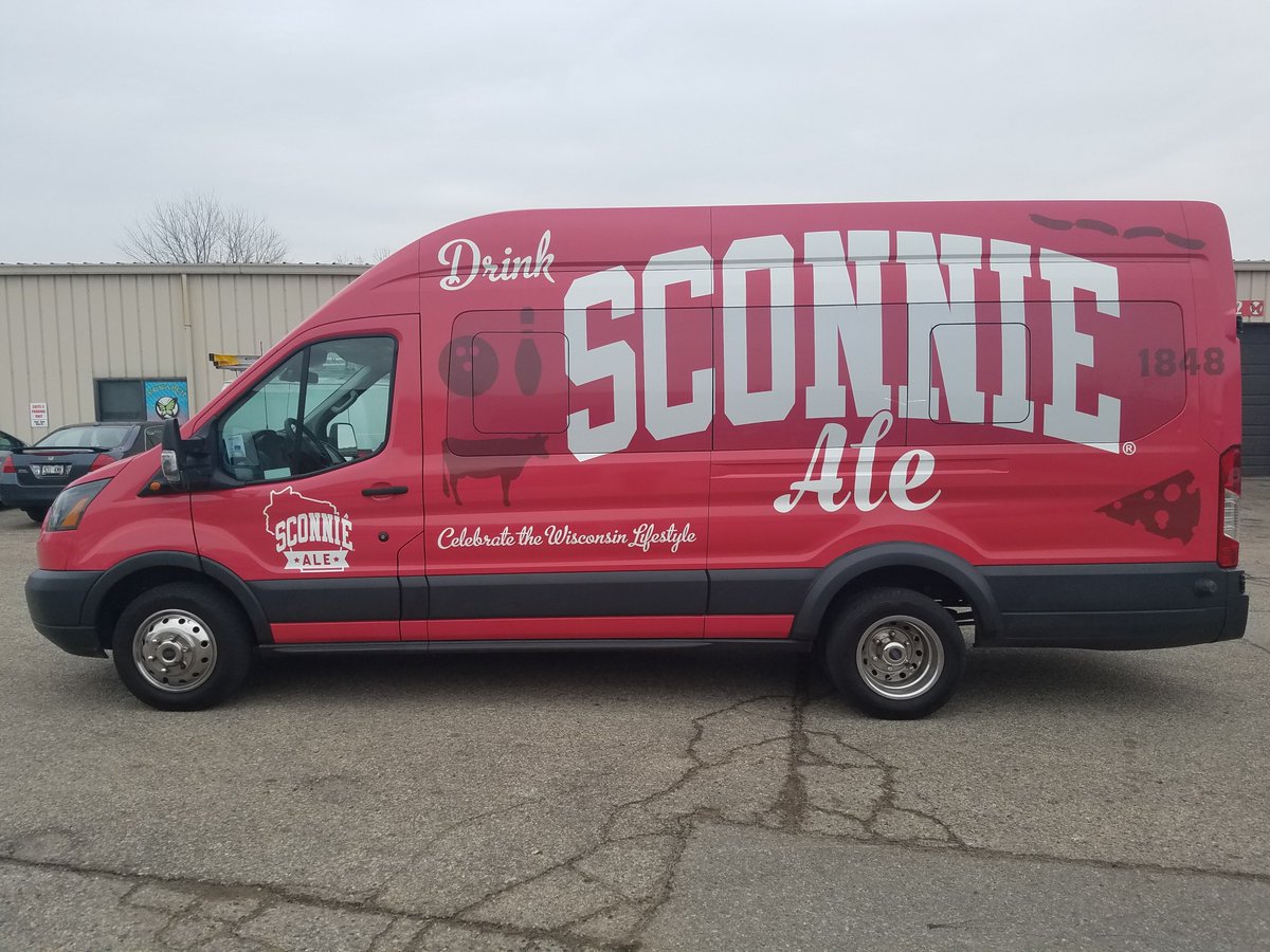 monarchmadison's tweet photo. Wrapped up this Transit right before Christmas for @sconniebeer ! Awesome wrap in our favorite colors Red and White! Thanks for giving us the opportunity to showcase Sconnie Ale in style...the Monarch way! πβ€οΈ #WeLoveWraps #AnythingWisconsin #SconnieBeer #vehiclewraps https://t.co/Qbi15e2kkO