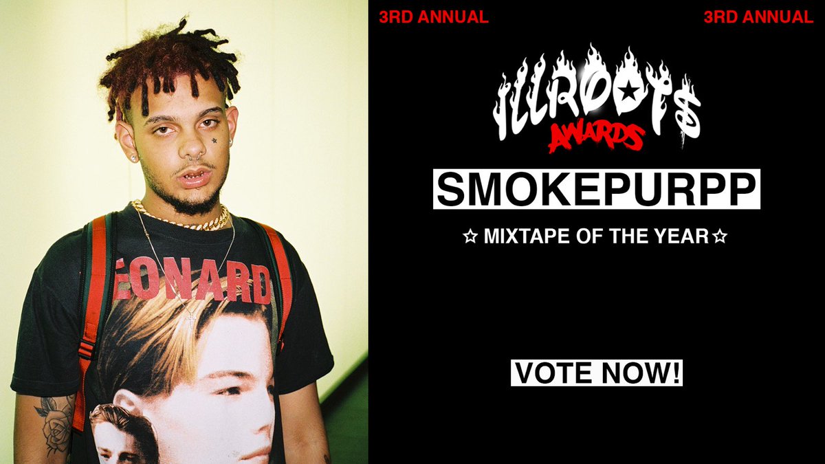 illroots's tweet photo. .@smokepurpp is nominated for mixtape of the year! vote now: https://t.co/SLz9JiISbk

#illrootsawards https://t.co/IimBqbLOAD