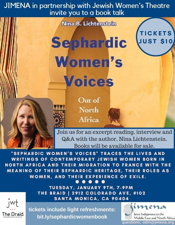 SephardicSEC's tweet photo. On behalf of our friends at Jimena, we invite you to a unique Sephardic event tomorrow! https://t.co/uqSilb2k9p https://t.co/7LeYyQGODl