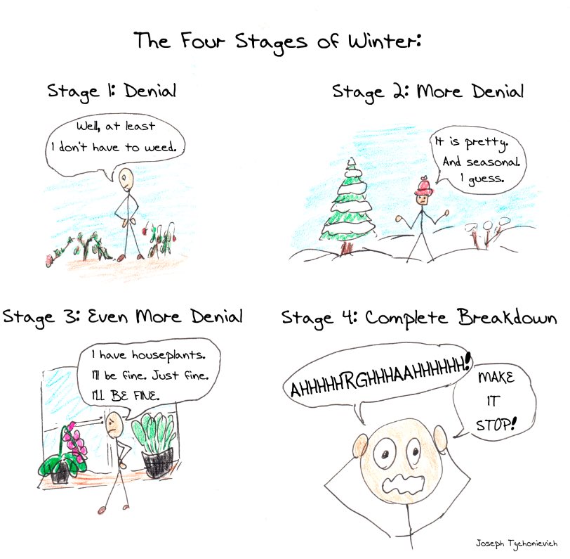 finegardening's tweet photo. Only a few more months to go... right?  How do you survive the winter season? #comics #winter #garden #gardening #outdoors #design #landscape #diy https://t.co/WgXpWEdZ98