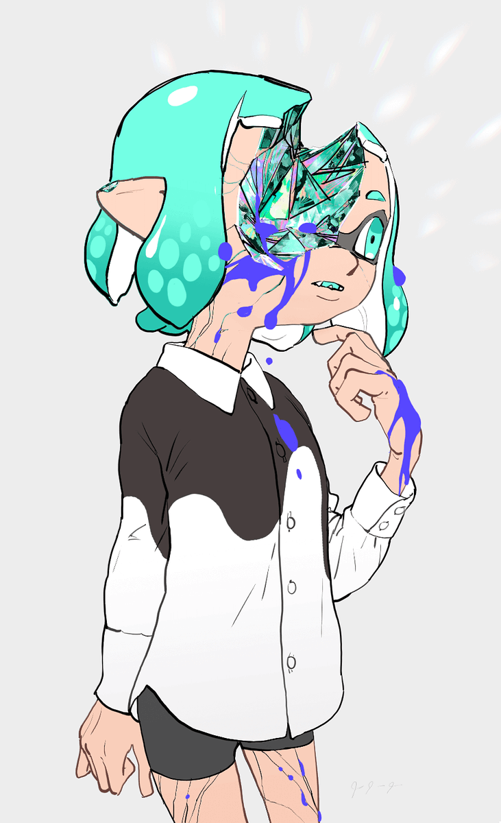 インクリング 「宝石の国×スプラトゥーン 」|チターチのイラスト