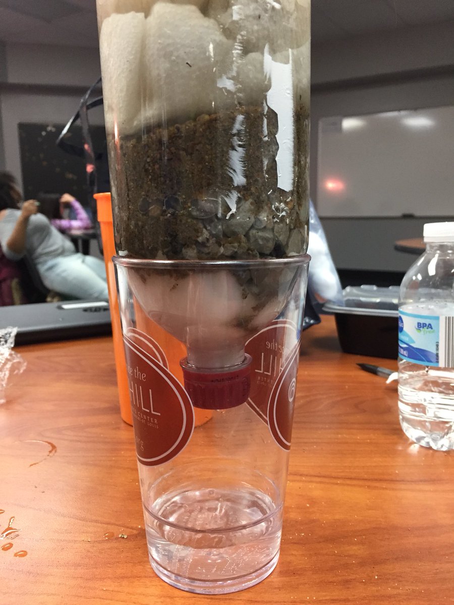 mrsjennalucas's tweet photo. #Novelengineering, creating a water filter to provide clean water for the main character in A Long Walk to Water by Linda Sue Park. @SilverSteamTeam @newsfromNEMS https://t.co/WvDYyEnDjw