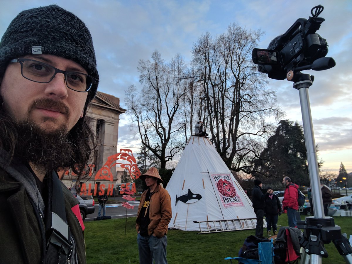 Covering a native-lead occupation of the capitol grounds in Olympia. #ClimateCountdown #climate