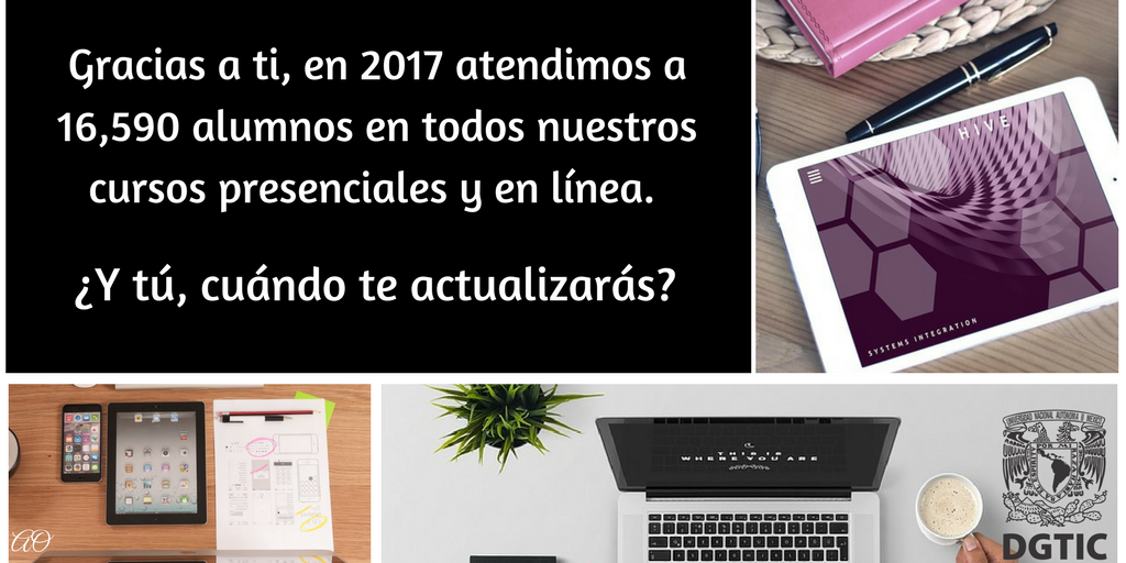 aprendeTICunam's tweet photo. Empieza bien este año y actualízate en la #DGTIC #Propositos2018 #MetasPara2018 #UNAM #CursoOnline #Curso https://t.co/E8mneo54wM
