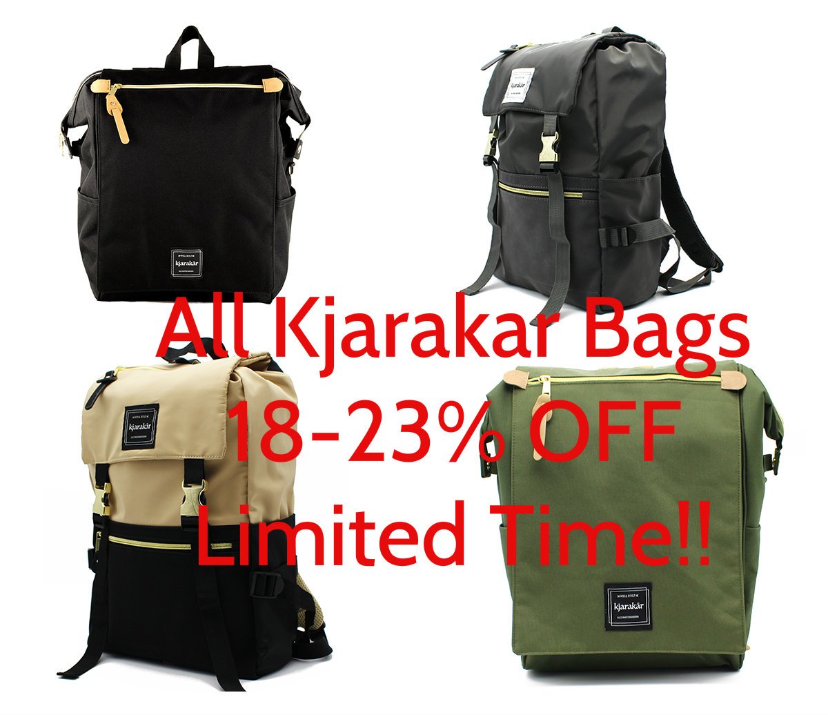 YourBestOffers1's tweet photo. Check it out - All Kjarakar backpacks -18-23% off.   Coupon is built into the listing - just click and get the deal! https://t.co/en4djWKKLy