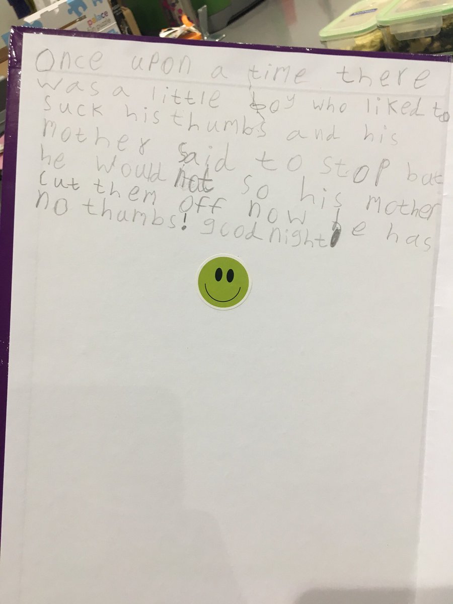 MaxSchroeter1's tweet photo. @SpeedComparer My 7 year old daughter wrote your story for the teacher in school (she did the accent too) https://t.co/zFSOBvaHNk