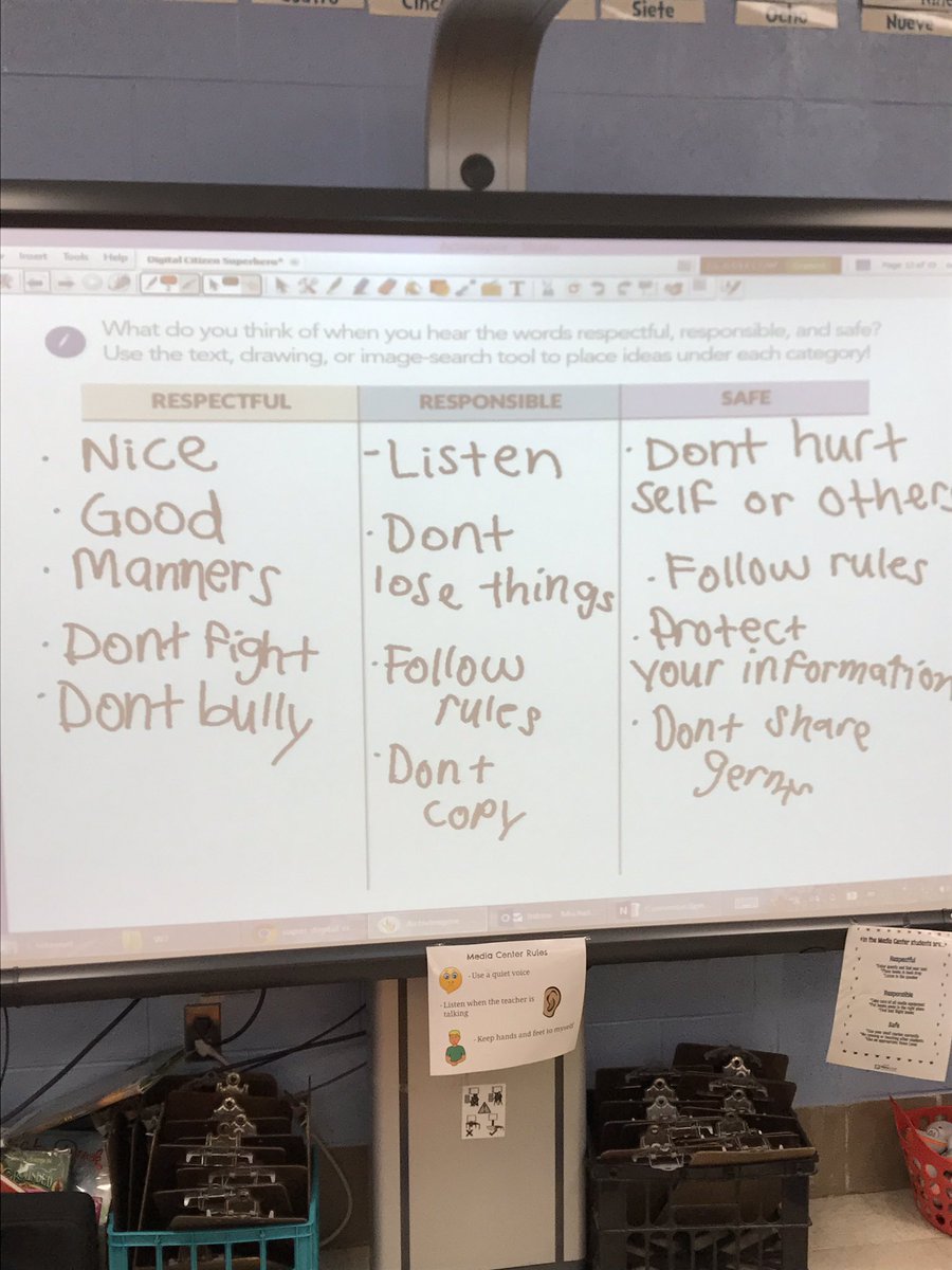 mchllwlsh's tweet photo. 5th graders are finishing up their digital citizen curriculum and have great ideas on how to be good digital citizens! https://t.co/BL6kfbTLWN
