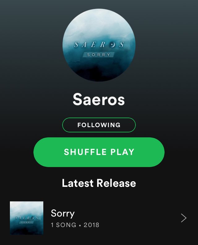 saerosofficial's tweet photo. Thank you for the support on the release of our first single/music video. Be sure to follow us on @Spotify as well ✨🌙 https://t.co/K30gmEESeC