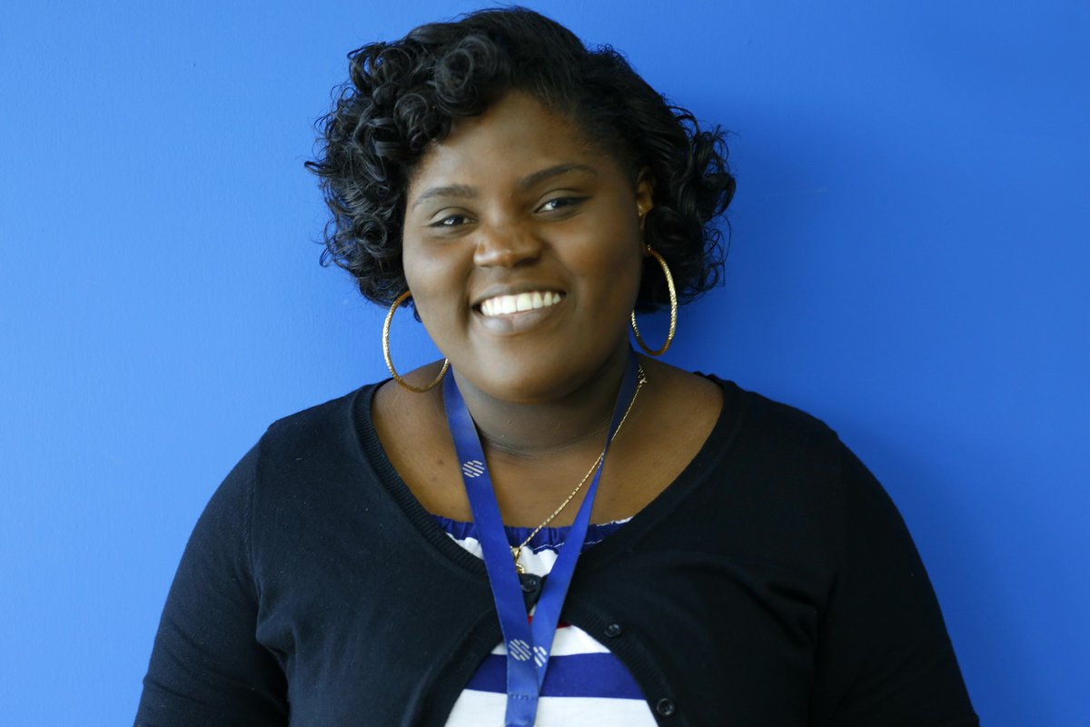 Sgenright's tweet photo. Meet Tanica, one of the talented impact workers we met this week. She was unemployed for 2 years before enrolling in the CTC program, now a consultant @SutherlandCorp. She aspires to launch a clothing line for plus-sized women in the future. #ImpactSourcing #GISC #SutherlandCares https://t.co/aSX2aNV2YG