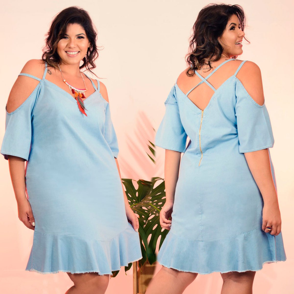 vestido plus size bras