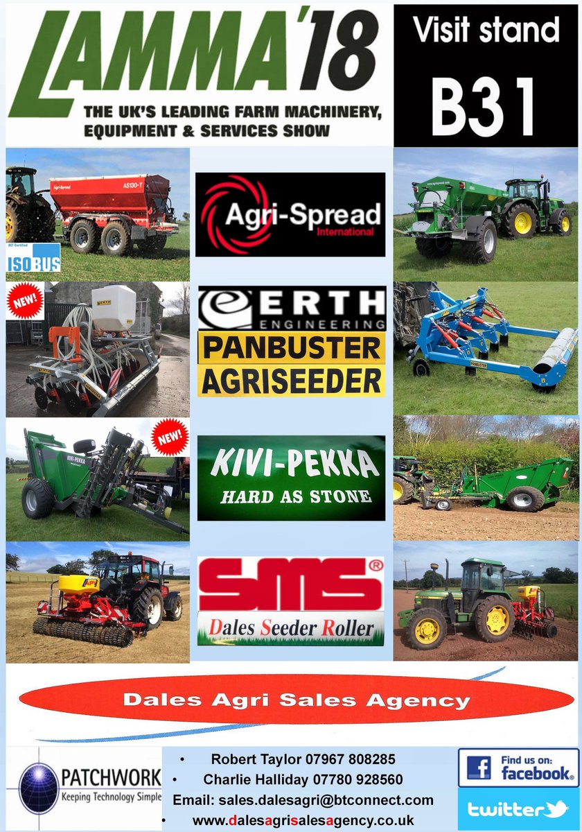 Nearly that time of year again #LAMMA18 
Looking forward to welcoming customers new and old to stand B31.
<a href="/agrispreadirl/">AgriSpread International</a> <a href="/Erthengineering/">David McCoubrey</a>