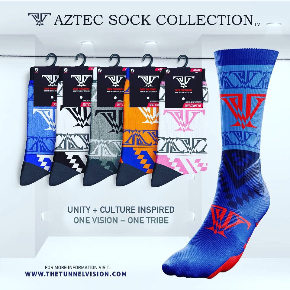CellSpitfire's tweet photo. 👀 🍾Introducing the new “Aztec Sock Collection” by Tunnel Vision! Available online 1/15/18
————————————————
Unity is strength, Division is weakness! Unity in culture. One vision. One tribe. #tunnelvision

#chaseyourdreams
#Socks 
#aztecsocks
#unity
#strength 
#TunnelVision https://t.co/RbX6C6zKPD