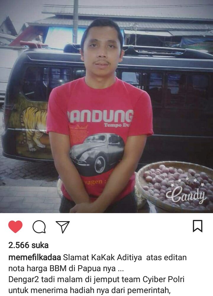 cyber08964's tweet photo. Pengedit dan penyebar berita hoak harga bbm dpapua alhamdulillah sdh dtangakp pihak kepolisian.. Berantas terus smpe keakarnya. Cc @P3nj3l4j4h @Takviri @triwul82 @makLambeTurah @PartaiSocmed @hansjedi671 @GunRomli @addiems https://t.co/5BB8jafBdW