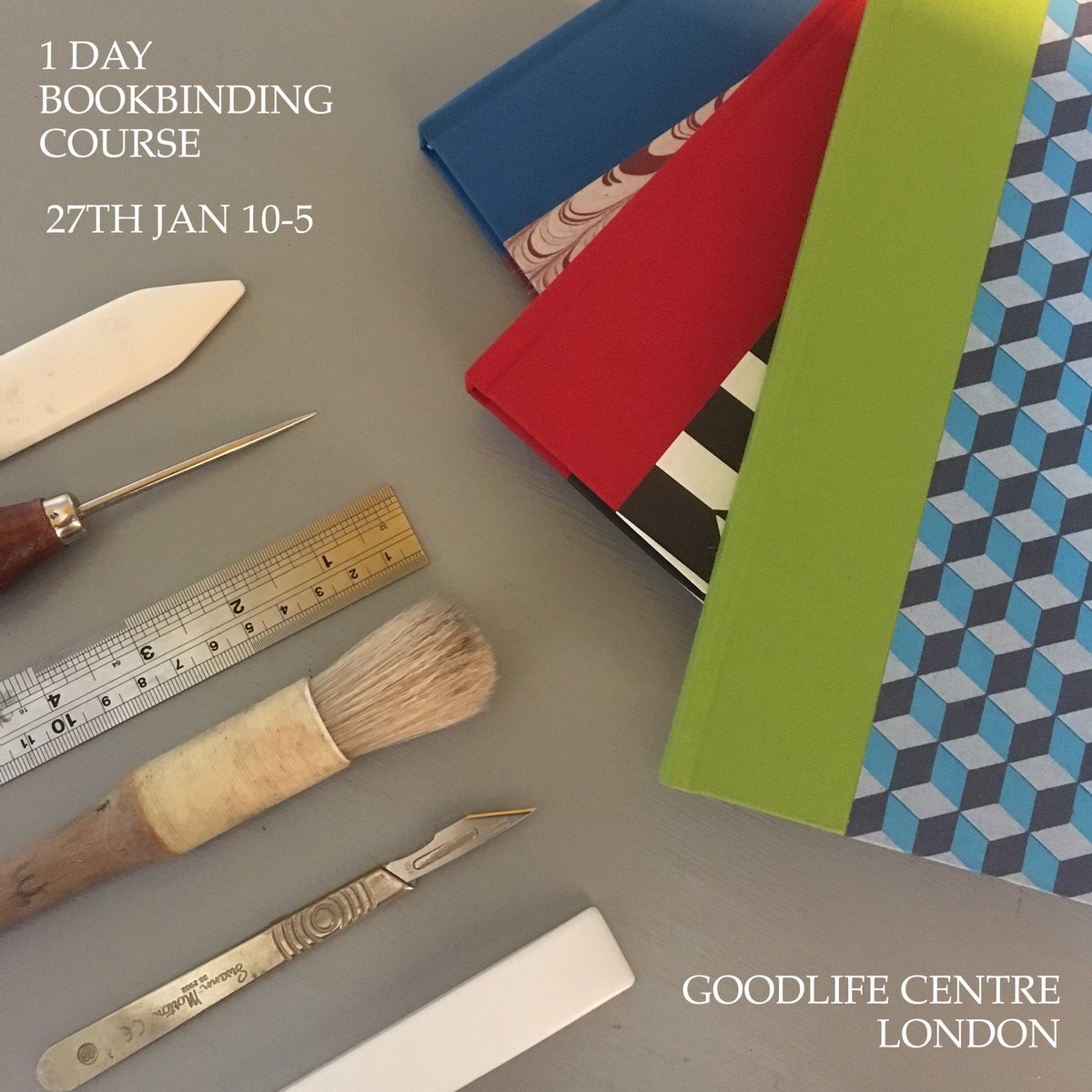 #happy #newyear one and all Join us on 27th #january <a href="/goodlifecentre/">The Goodlife Centre</a> for our 1 day #bookbinding #course 10-5 for full details and booking visit bookbindingjoe.com