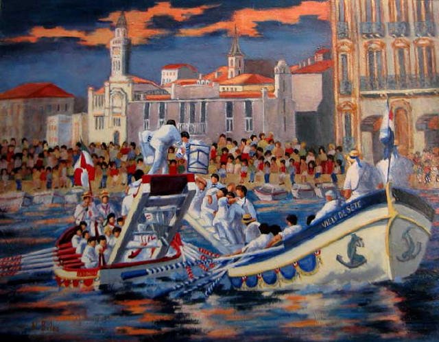 Dominiquepucini's tweet photo. Les bateaux ne partent pas que des ports, ils s'en vont poussés par un rêve. 
L'entreprise des Indes  -   Erik #Orsenna
#Sete #ports
#Ricoune  - les #jouteurs settois
https://t.co/yXxPuJYAis https://t.co/6uk1cdXKW0