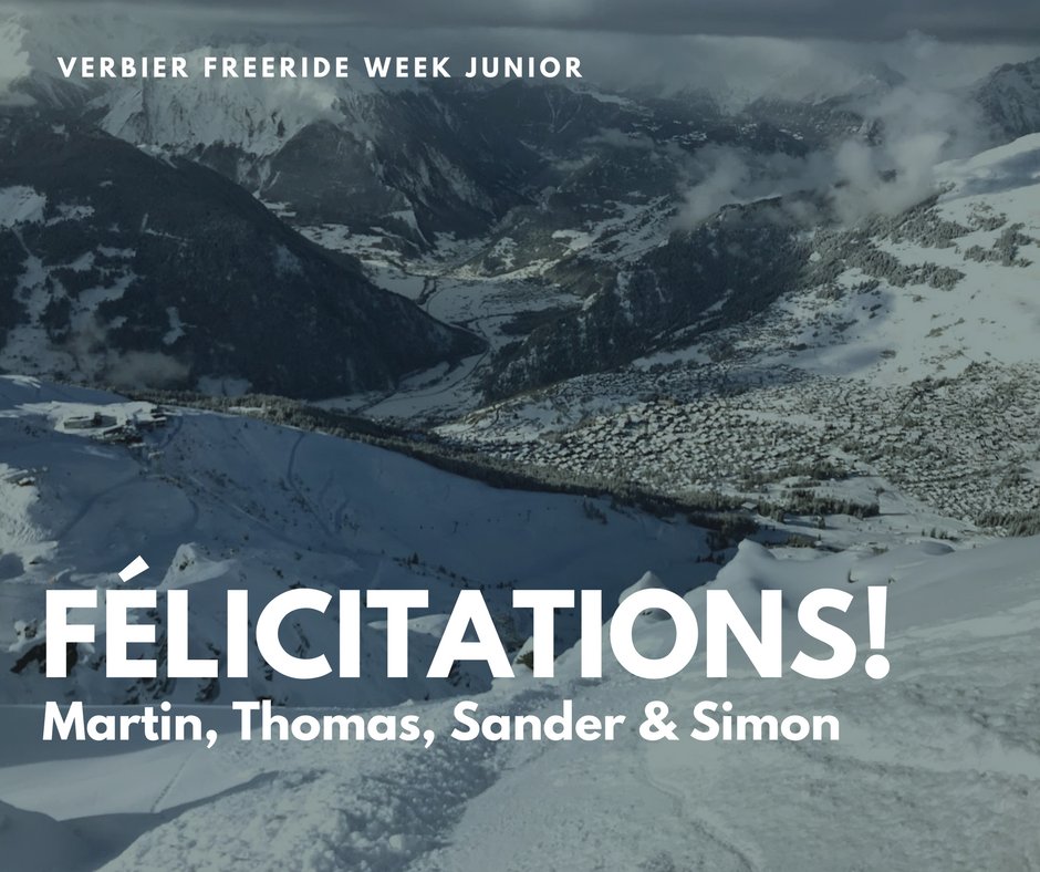 backsideverbier's tweet photo. Bravo à tous les compétiteurs de l’équipe Backside Verbier pour leur course au Freeride Junior Tour et des félicitations spéciales à Martin Bender pour sa première place et à @freeridethomas pour son podium en snowboard. #backsideverbierteam #backsideverbier #fjt18 #dropin https://t.co/v9R9KDOlqP
