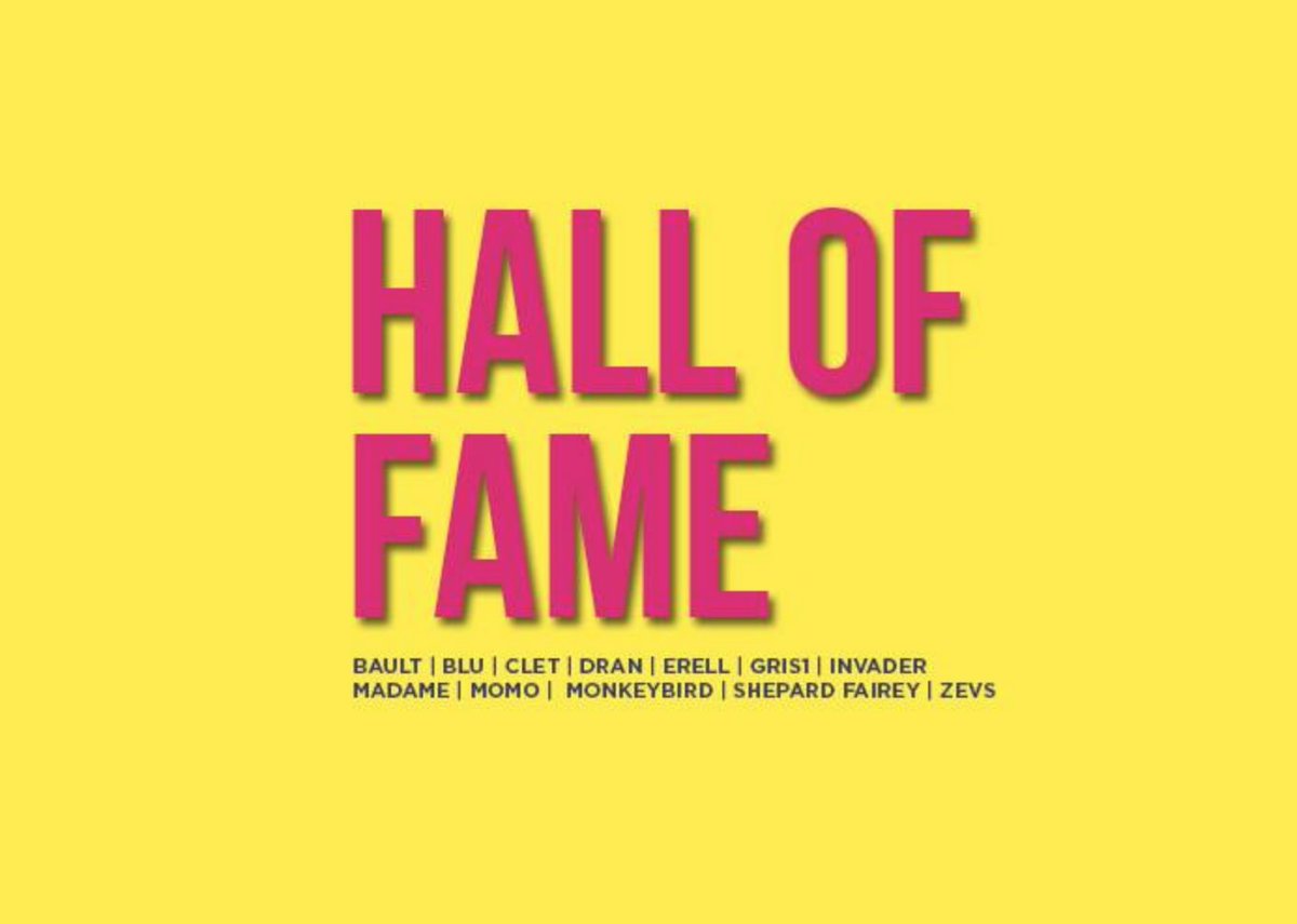 Ce jeudi à partir de 18h, venez découvrir notre exposition HALL OF FAME. Au programme : des oeuvres originales et des prints des streets artistes Bault, Blu, Clet, Dran, Erell, Gris1, Invader, Madame, Momo, Monkeybird, Shepard Fairey (Obey) et Zevs facebook.com/events/1763727…