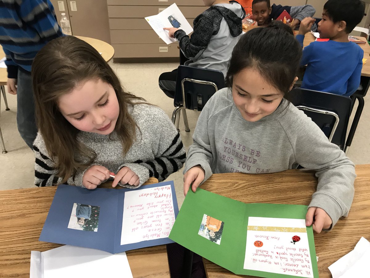 MsLarsonOtters's tweet photo. Opening our pen pal letters from the Republic of Kosovo. Can’t wait to reply to our new friends across the world!!! https://t.co/IfwOgJSycG