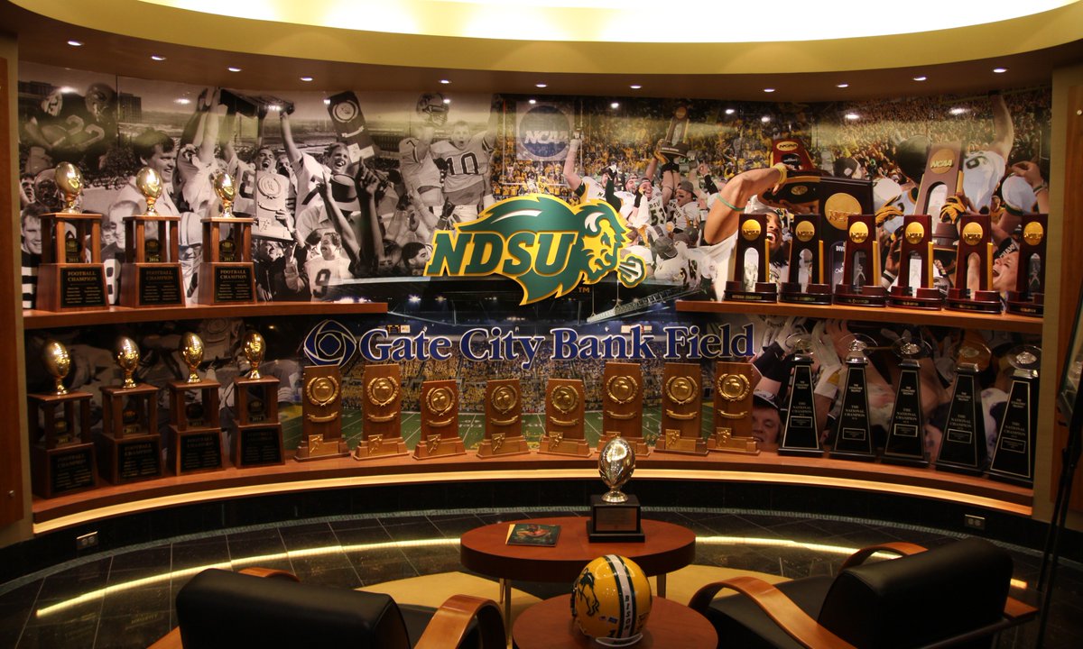 NDSUfootball's tweet photo. What a time to be a Bison! 🏆😍 https://t.co/fi1ek9DK8w