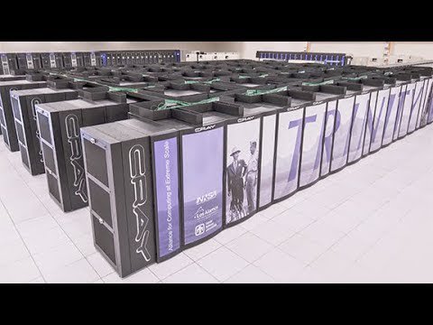 jbgeorge's tweet image. GREAT VIDEO: The Trinity Supercomputer, one of the fastest supercomputers in the US, was completed summer 2017, and is now fully operational youtube.com/watch?v=z9eZs2… #highperformancecomputing #HPC #genomics #space #science #opensource @cray_inc @LosAlamosNatLab