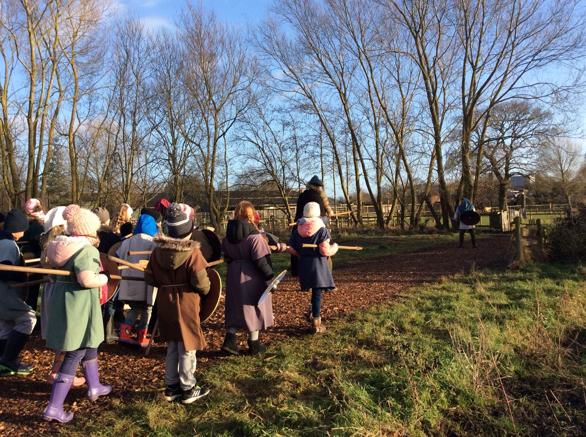 RSch_Primary's tweet photo. @RoundhaySchool Our Viking settlement was attacked by a pesky Saxon! We had to defend ourselves! #stagar https://t.co/9Kq7wj0hAR