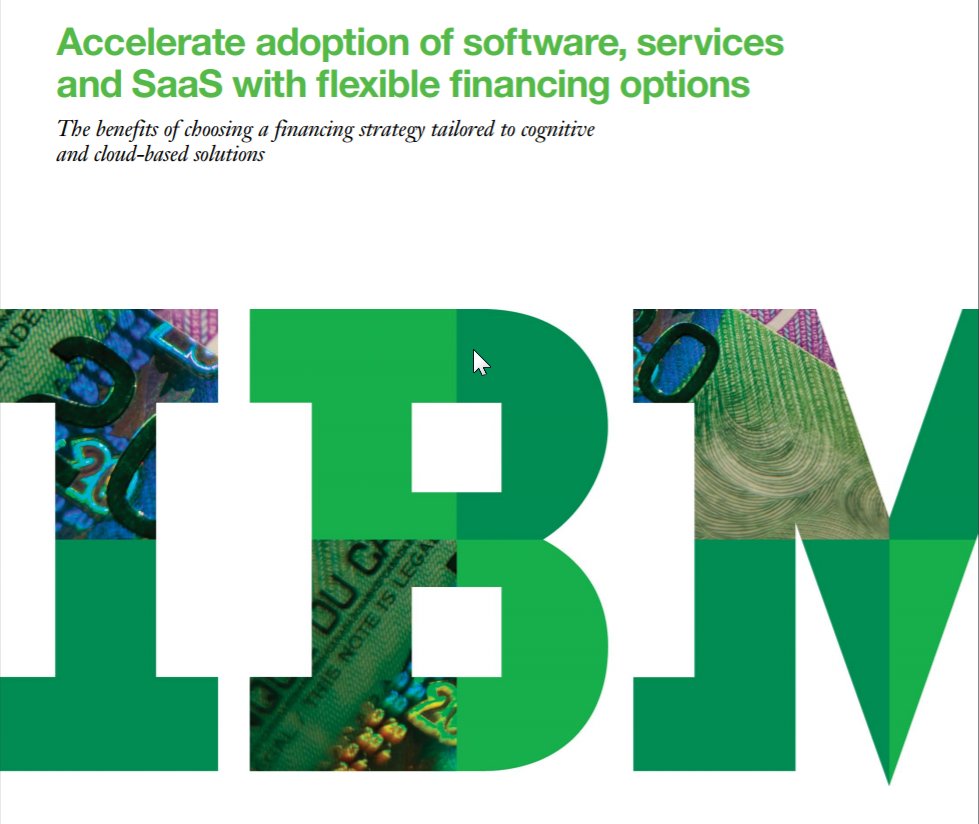 Learn how to accelerate the adoption of #software, #services and #SaaS with flexible @IBMFinancing options ibm.co/LQcAPv