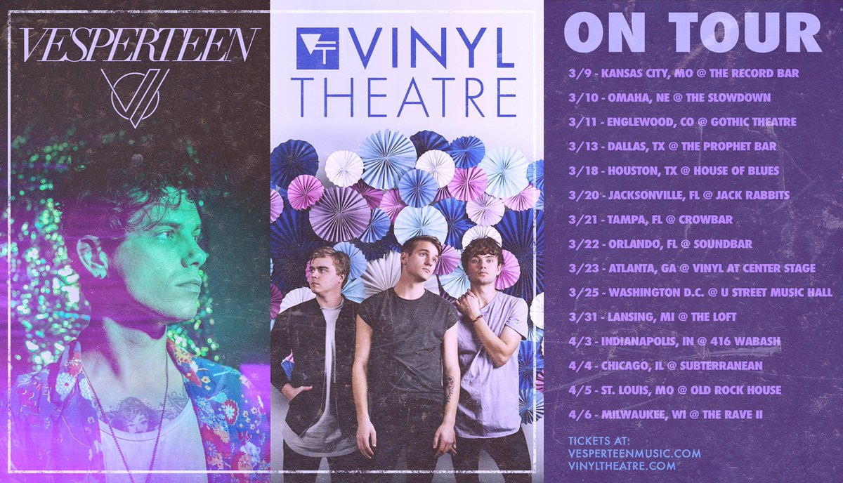 vesperteen's tweet photo. TOUR ANNOUNCEMENT (on sale Friday) https://t.co/36y8jUKKBA