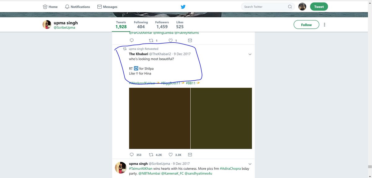 IamSinghaniya's tweet photo. Guys May i have you attention please
@ScribeUpma is Exposed
She is rooting for Shilpa from last 3 months. 
Now @BiggBoss invite Shilpa's PR as a journalist. @iamNamitaJoshi @Rekhakhan_NBT @sambhavnaseth @JJROCKXX @rohan4747 @iamkamyapunjabi @eyehinakhan @Hinaholics @imyashgera https://t.co/574pRMmG0U