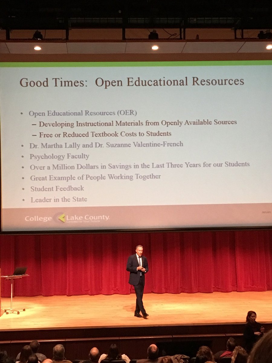 OER recognition at the presidents opening remarks. @CLCNewsRoom